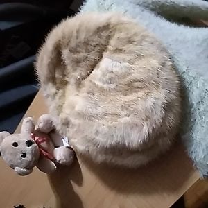 Real fox fur hat